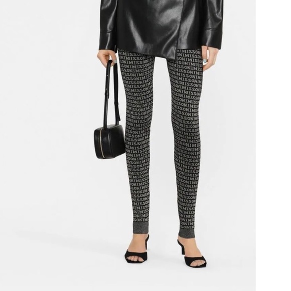 Missoni logo-print knitted leggings Size 42